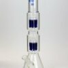 Infyniti 17.5" 7mm Thickness Dual 8-arm Glass Water Bong - Blue