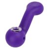 LIT Silicone - Silicone Sherlock Flat MP Hand Pipe with Glass Bowl