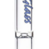 14" Straight Tube with Super Thick Embossed Base by Hoss Glass - Blue